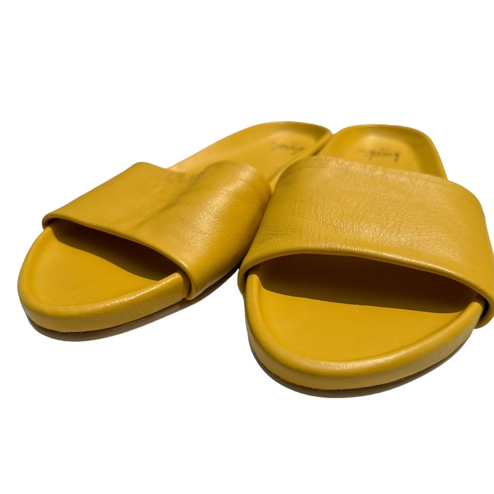 beek Mustard Yellow Slide Sandals - Picture 5 of 6